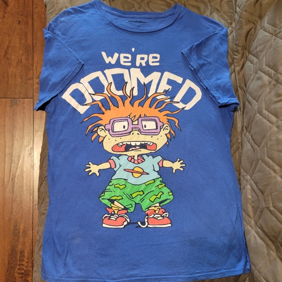 Nickelodeon Rugrats Chuckie Tee with a We're Doomed, Med - Picture 1 of 5